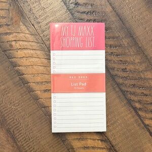 Rae Dunn List Pad MY TJMAXX SHOPPING LIST